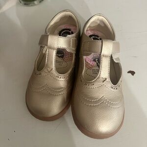 Livie and Luca gold T strap shoes. Worn twice!!